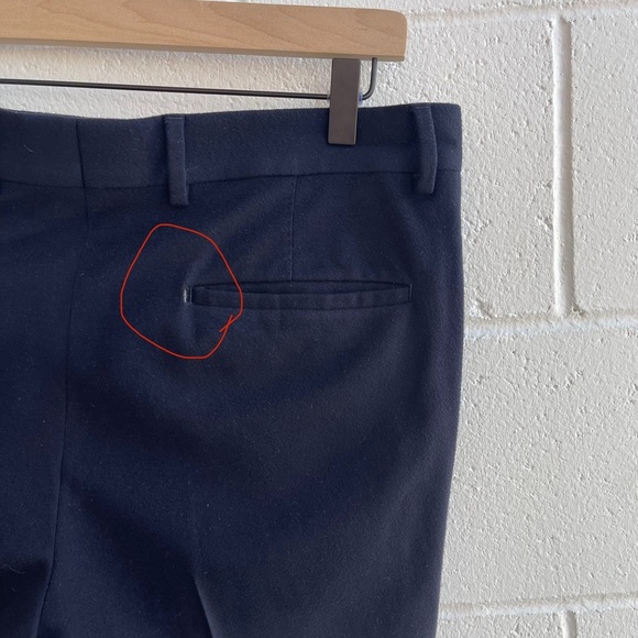 BRUNELLO CUCINELLI Men’s Navy Blue Wool Pants US 32 Italian 48 - Picture 3 of 13